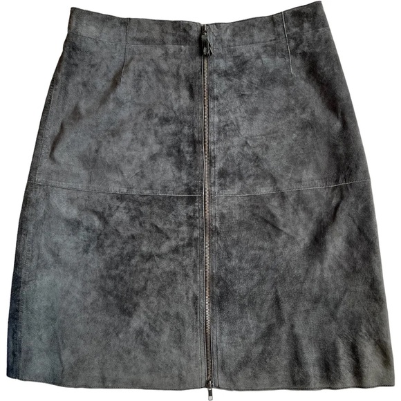Isaac Mizrahi for Target plus size NWOT Gray full front zip suede skirt - Picture 1 of 4